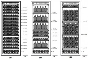 EuroCave Compact Wine Cabinet 259 Shelving Configuration
