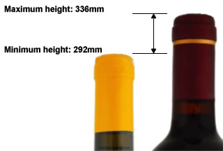 Maximum and minimum bottle heights